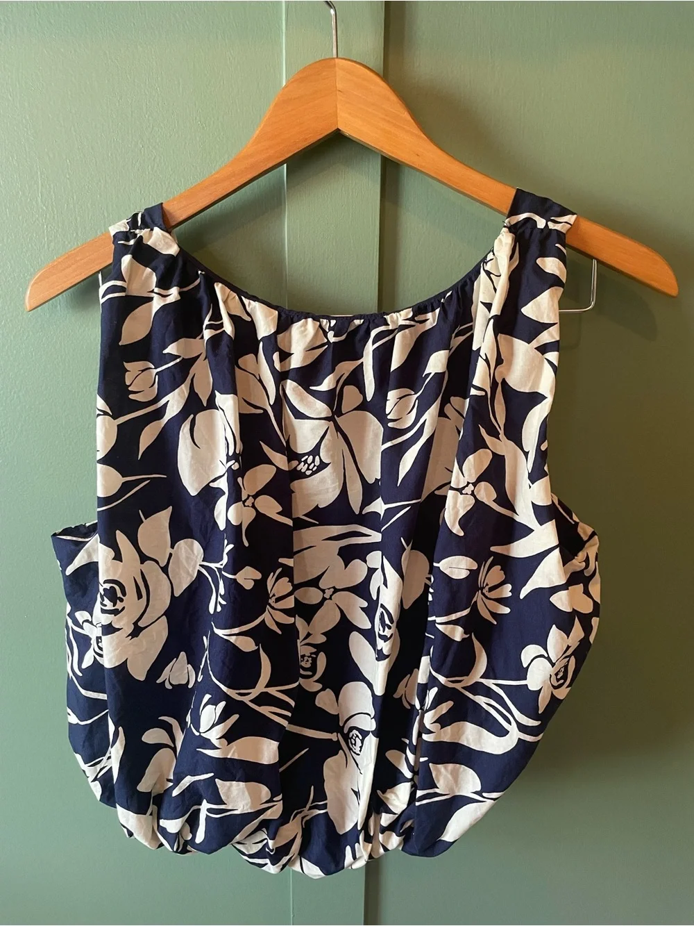 100% cotton a new day Navy & White Floral Scoop Neck Camisole - Picture 6 of 6